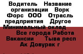 Водитель › Название организации ­ Ворк Форс, ООО › Отрасль предприятия ­ Другое › Минимальный оклад ­ 43 000 - Все города Работа » Вакансии   . Тыва респ.,Ак-Довурак г.